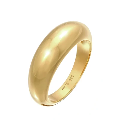 Afbeelding van Elli Basic Design Ring goldcoloured, Dames, Maat: 54, Gold coloured