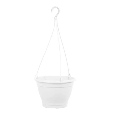 Afbeelding van greemotion Lea Hangbloempot van kunststof, wit, Ø 25 cm