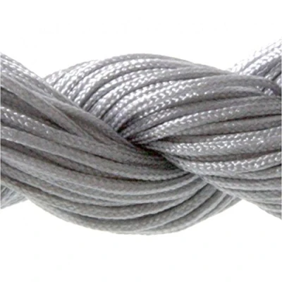 Afbeelding van Accessoires voor het maken van nylon draad, 1 mm, shamballa armband, 24 m, grijs