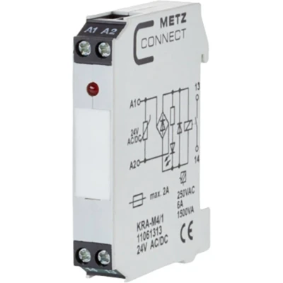 Afbeelding van Metz Connect 11061313 Koppelelement 24, 24 V/AC, V/DC (max) 1x NO 1 stuk(s)