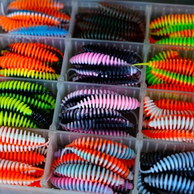 Afbeelding van Spro Trout Master Worm 6.5cm (8 stuks) Black Lime Dropshot