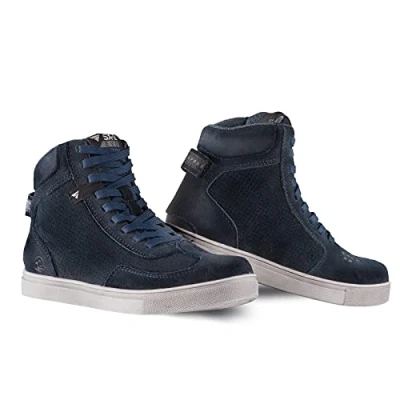 Afbeelding van SHIMA SX 2 EVO LADY Motorschoenen voor dames, leer, versterkt, met enkelondersteuning, antislipzool, beschermkussen (blauw, 36)