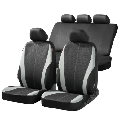 Afbeelding van WALSER Dundee ZIPP IT 11857 Stoelhoes Zwart Polyester voor en achter VOLKSWAGEN: Caddy 3, Golf 5, Touran II, MERCEDES BENZ: W124 Saloon