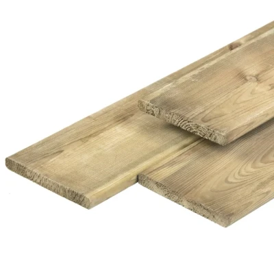 Afbeelding van Midden Europees grenen tuinplank gedroogd, groen geimpregneerd, geschaafd 4rh 1,7 x 14,0 300 cm Tuindeco