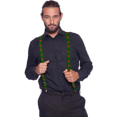 Afbeelding van Folat Bretels Rendier Polyester Groen/rood One size