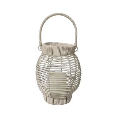 Afbeelding van Led lantaarn Versa Wit Rotan