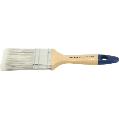 Afbeelding van Anza verfkwast plat platinum aqua synthetisch haar 2