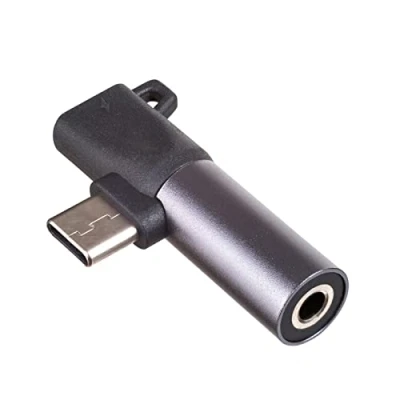 Afbeelding van AKYGA AK AD 62 USB type C naar C/jack 3,5 mm hoofdtelefoonadapter voor Android, zwart