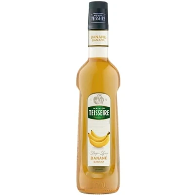 Afbeelding van Mathieu Teisseire Bananensiroop, voor dranken, cocktails, mocktails, smoothies, koffie, chocolade, milkshakes, desserts, fles van 70 cl