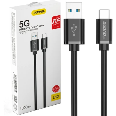 Afbeelding van Dudao kabel USB Type C Super Fast Charge 1 m zwart (L5G zwart)