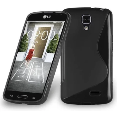 Afbeelding van Cadorabo Hoesje geschikt voor LG F70 in ZWARTE OXIDE Beschermhoes gemaakt van flexibel TPU silicone Case Cover