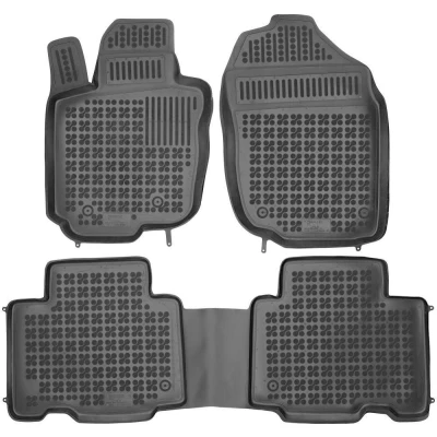 Afbeelding van REZAW PLAST 201407 Vloermatset Rubber voor en achter Zwart