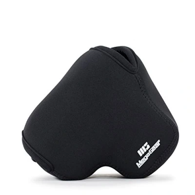 Afbeelding van MegaGear MG626 Neopreen Karabijnhaak Case voor Panasonic Lumix DMC FZ300 Camera Zwart, zwart., Modern