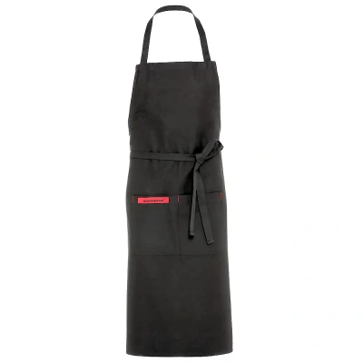 Afbeelding van Feuermeister BBQ keukenschort Premium met embleem zwart/rood