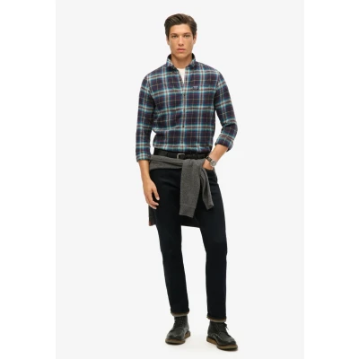 Afbeelding van Superdry Organic LONG Sleeve Lumberjack Overhemd, Heren, Maat: XXL, Drayton check navy