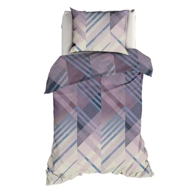 Afbeelding van Romanette Valmont Dekbedovertrek Eenpersoons 140x200/220 cm Blauw/Lila