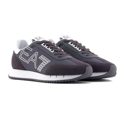 Afbeelding van EA7 Emporio Armani Vintage Unisex Sneakers laag, Maat: 38, Navy/white/navy eagle Leer en textiel
