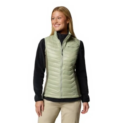 Afbeelding van Columbia Powder Pass II Bodywarmer Dames Safari Stone Green S Groen Outdoor Jack