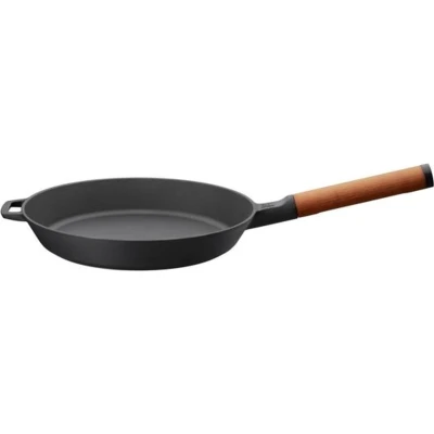 Afbeelding van Fiskars Norden Gietijzeren Koekenpan 28cm Hapjespan Thermium™ Anti aanbaklaag