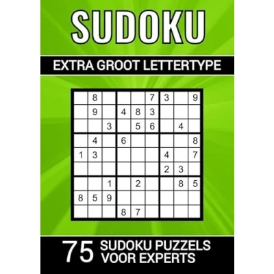Afbeelding van Sudoku Extra Groot Lettertype 75 Puzzels voor Experts