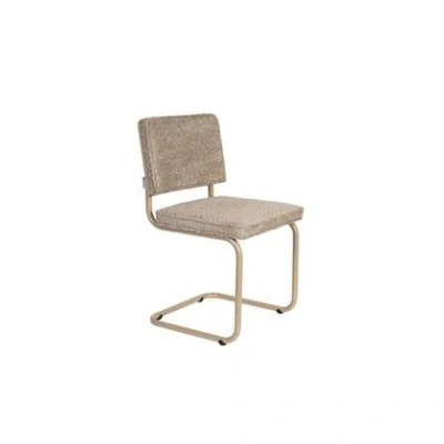 Afbeelding van Zuiver Ridge Soft Eetkamerstoelen Beige Set van 2
