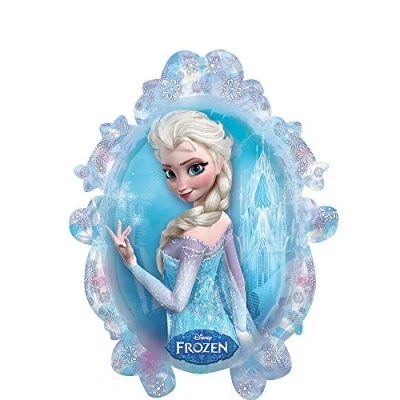 Afbeelding van Amscan 2816201 Super Shape folieballon Frozen, afmeting ca. 63 x 78 cm, voor helium en lucht, heliumballon, sneeuwkoningin