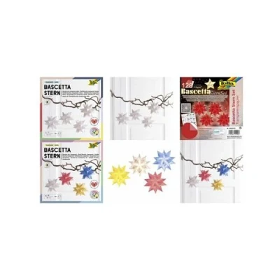 Image de folia Feuilles pliables étoile Bascetta, 75 x mm, rouge