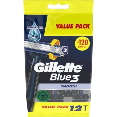 Afbeelding van Gillette Blue 3 Smooth Wegwerpmesjes 12 Stuks