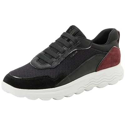 Image de Geox Femme Spherica D Sneakers, Noir, 39 EU