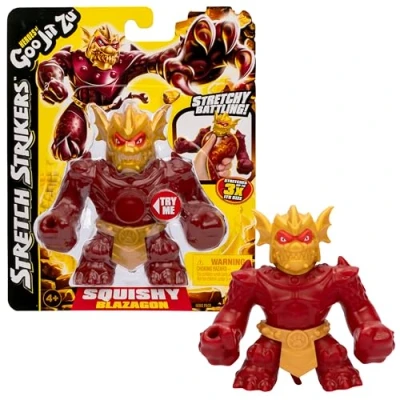 Afbeelding van Heroes of Goo Jit Zu Bandai CO42780 actiefiguur Ontdek de Stretch Strikers Blazagon, spons en rekken, meerkleurig,