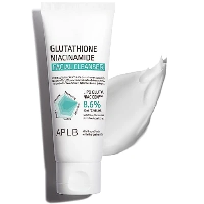 Afbeelding van APLB Glutathione Niacinamide Nettoyant pour le visage, Niac CEN™, 8,6 % 2,71 FL.OZ/Soin de la peau coréen, soin les pores serrés et sébum, nourrissant longue durée hydratation profonde
