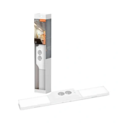 Afbeelding van LEDVANCE Onderkastapparaat met 2 stopcontacten en USB C poorten, brede straal, 10 W, 500 lm, 3000 K, 830 warmwit, dimbaar, wit, kunststof set (PC), IP20