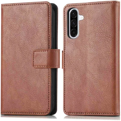 Afbeelding van imoshion Hoesje Geschikt voor Samsung Galaxy A36 Met Pasjeshouder Luxe Bookcase Bruin