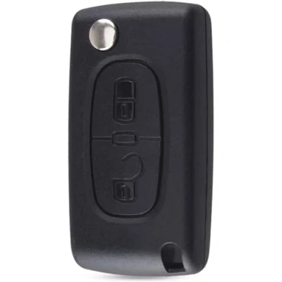 Afbeelding van Sleutelhoes compatibel met Citroen C2 C3 C4 C5 C6 C8 Xsara Picasso Berlingo Peugeot 207 307 308 407 408 3008 5008 Partner 807 1007 Fiat ULYSSE (2 toetsen Citroen, VA2