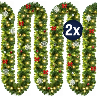 Afbeelding van Casaria Guirlande 2x5m 80 Leds incl. Decoratie Warm Wit