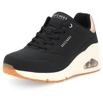 Afbeelding van Skechers UNO Wedge Hi Steps 177520BLK Sneakers, zwart., 36 EU