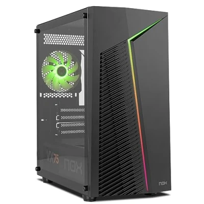Image de NOX XTREME PRODUCTS INFINITY ZETA Mini tour M ATX/ITX ARGB Rainbow Dynamic, latéral en verre trempé, espace pour 6 ventilateurs, compatible avec les cartes graphiques jusqu&#039;à 310 mm, USB 3.0, noir