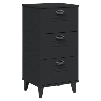 Image de vidaXL Table de chevet VIKEN gris anthracite bois d&#039;ingénierie374913