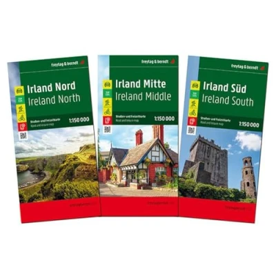 Afbeelding van Ireland North Central South set 3 maps
