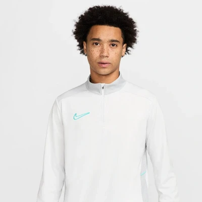 Afbeelding van Nike Performance Longsleeve, Heren, Maat: Large, Photon dust light smoke grey dynamic turquoise