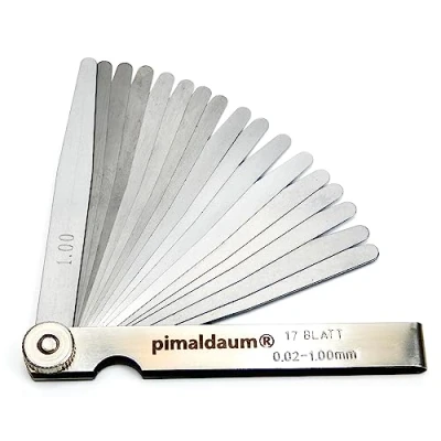 Afbeelding van PIMALDAUM® 17 messen 0,02 1,00 mm voor het eenvoudig en nauwkeurig meten testen van breedtes, diktes afstanden/afwijkingen