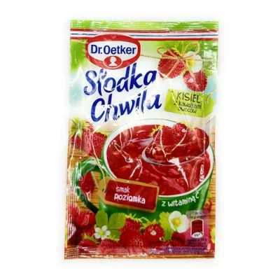 Afbeelding van Dr. Oetker Slodka Chwila Kisiel Wild Strawberry Oost Europese dessertgelei, 5 x 31,5 g, stuks