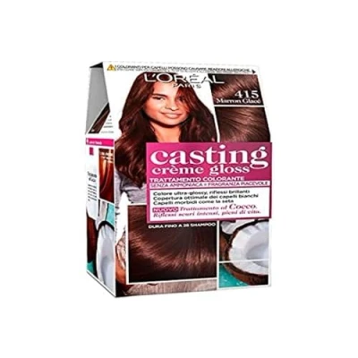 Image de loreal Hair Dye Casting Creme Gloss, sans ammoniaque pour un parfum agréable, 415 Gianduia Chocolat, lot de 1