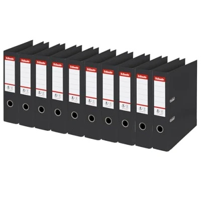 Afbeelding van Esselte 811370 ordner, A4, 75 mm, zwart, 10 stuks