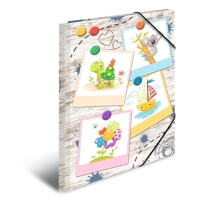 Afbeelding van HERMA 19786 Set van 3 DIN A4 map voor kleuterschool zandbak met volledige elastische binnenprint kinderen, jongens en meisjes