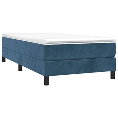 Afbeelding van Boxspringframe fluweel donkerblauw 80x200 cm