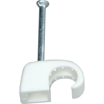 Afbeelding van Kopp kabelclip 8 mm rond wit 50 stuks