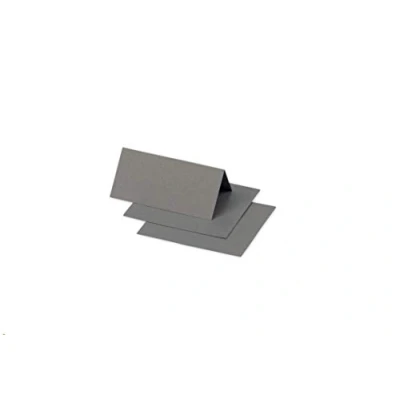 Afbeelding van Clairefontaine 75022C verpakking met 25 tafelkaarten formaat 8,5 x 8 cm 210 g/m² kleur staalgrijs uitnodigingen evenementen &amp; Match serie Pollen premium papier, glad