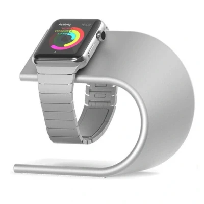 Afbeelding van Aluminium Stand Zilver Geschikt voor Apple watch