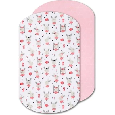 Afbeelding van Lovely Hippo Hoeslakens Cododo Iora Compatibel 100% Katoen Hoeslaken 60 x 80 cm Comptaible (60 cm, Danseuse Rose)